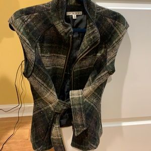CABi wool plaid vest
